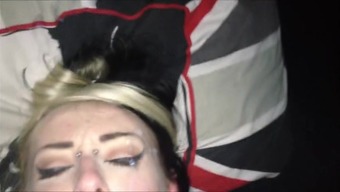 UK british punk emo tattoo girl fucked facial
