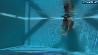 Puzan Bruhova fat teen in the pool