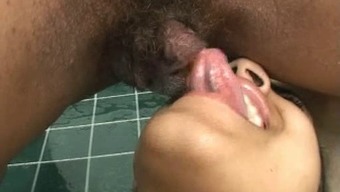 Girls touching an enormous set up clit