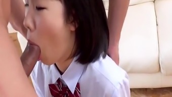 Jav Idol Rin Aoki Gets Finger Squirted And Fucked In Her School Unifor