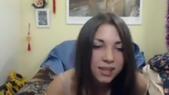 Shy russian teen tricked to show tits