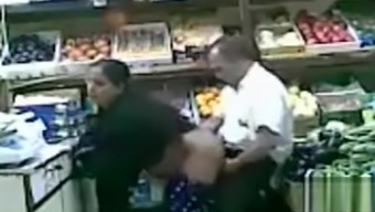 Banging the female customer in the Turkish store