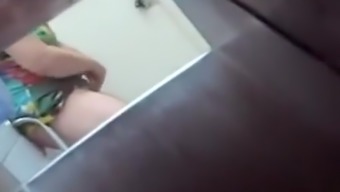 Spying on a curvy masturbating co-worker