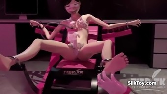 3d animated small tits teen in sex chair