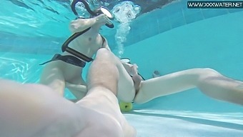Ardent and kinky Hungarian scuba diver Minnie Manga is fucked underwater