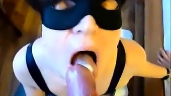 Black cum in mouth and swallow