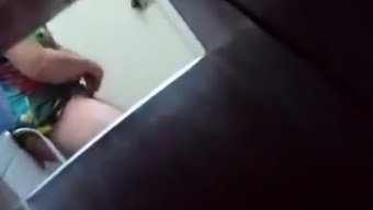 Caught by hidden cam, Spying my mum fingering in toilet