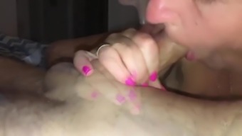 Quickie deepthroat blowjob before going to sleep creampie in mouth