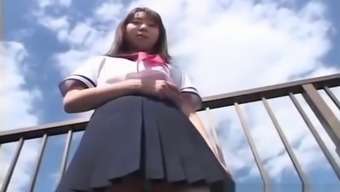 Japanese schoolgirl upskirt in public part5
