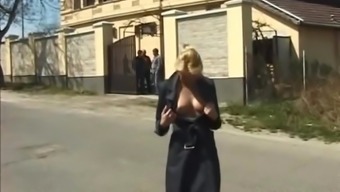 cute young girl pissing in public