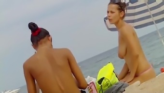 Voyeur Topless Beach Big Natural Tits Video
