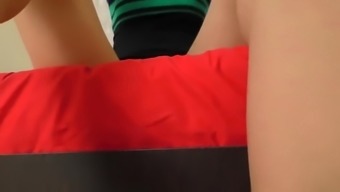 Under Girls Feet - Lesbian slut must lick stockings and feet