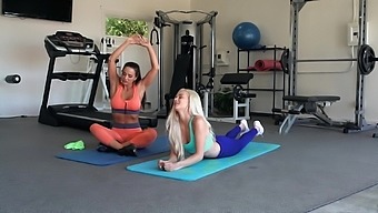 Stretching teens Abigail Mac & Elsa Jean get horny and naughty