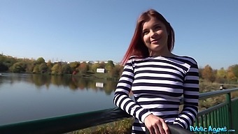 Outdoor fucking in the wild with redhead Renata Fox and a stranger