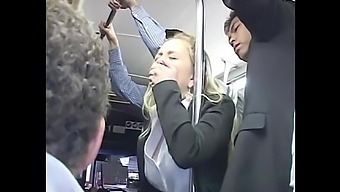 Office Lady Fingered To Orgasm On Bus