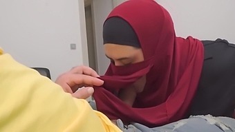 Public Dick Flash! A Naive Muslim Teen In Hijab Caught Me Jerking Off In The Car In A Hospital Waiting Room