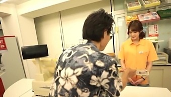 HD POV video of brunette Mizushima Nana sucking her BF's dick