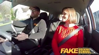 Fake Driving School Jealous learner with great tits wants hard fucking