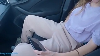 Teen masturbates on a public car park watching her porn video - ProgrammersWife
