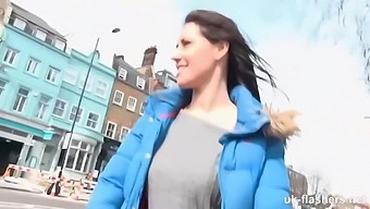 Jess West In Flashing On The Streets Of London