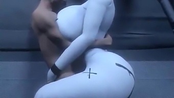 Anime porn with big-ass and big-tits: A female alien gets fucked hard