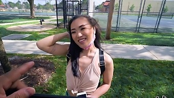 A hot Asian beauty expandes them wife for premier bang bus missionary.