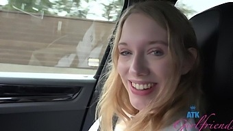 Amateur blonde Kallie Tayler gets picked up and filmed while pissing