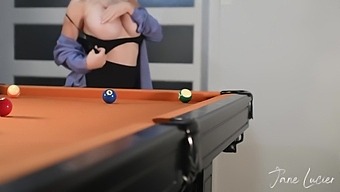 Dumb Blond Gets Taught How To Properly Play Pool