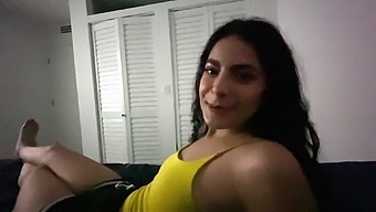 Brazilian teen gets bored watching TV and plays with my dick