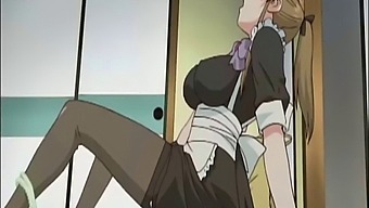Japanese maid experiences intense pleasure while fantasizing