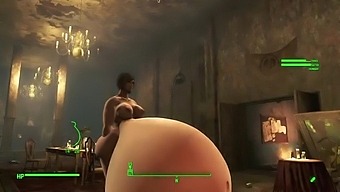 Big natural tits and a skinny BBW in the intense Fallout 4 video