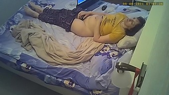 Amateur redhead masturbates with sex toy on hidden cam