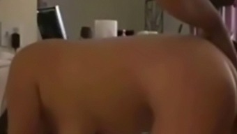 Blowjob and handsjob combo in the kitchen