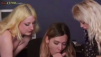 CFNM BJ at a group sex party with a group of amateur girls