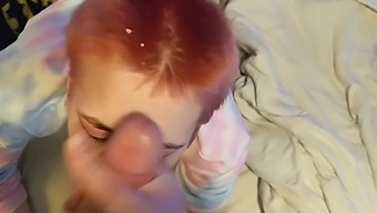 Cute emo girl gets her throat fucked in POV
