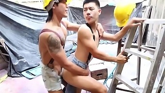 Big Cock Gay Threesome with Thai Boys