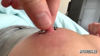 Fucking a MILF with big natural tits and pierced nipples in HD