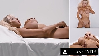 Watch a big-titted trans woman pleasure herself to climax