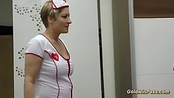 Extreme gangbang with nurses in leather outfits